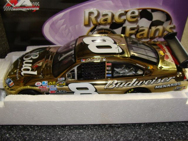 DALE EARNHARDT JR 2007 BUDWEISER GOLD CHROME COT  