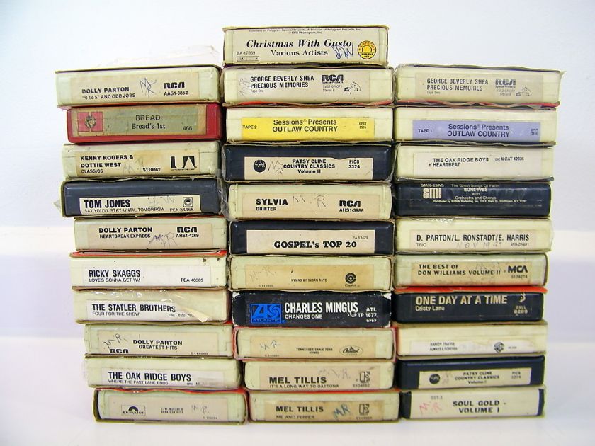   Cassettes Cash Streisand Zeppelin Beach Boys Beatles Allman Cline