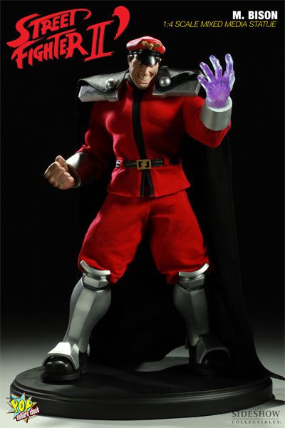 Street Fighter II M.BISON Statue Figure Red 1/4 scale Sideshow Pop 