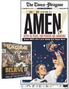 NEW ORLEANS SAINTS SUPER BOWL TIMES PICAYUNE NEWSPAPER  