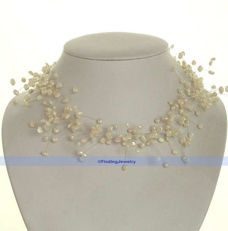 17 Charming Starriness White Pearl Necklace  