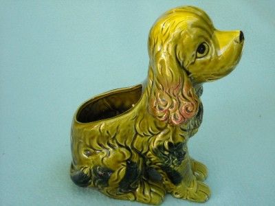 Spaniel Dog Planter vintage Enesco Really Cute w Tags  