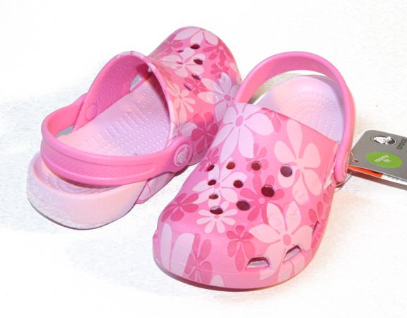   CROCS ELECTRO TROPIC FLOWER Girls Clog C5 C6 C7 C8 C9 C10 C11 C12 C13