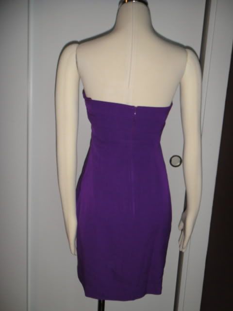 TIBI PURPLE STRAPLESS DRESS NWT GREAT FOR SUMMER SZ8  