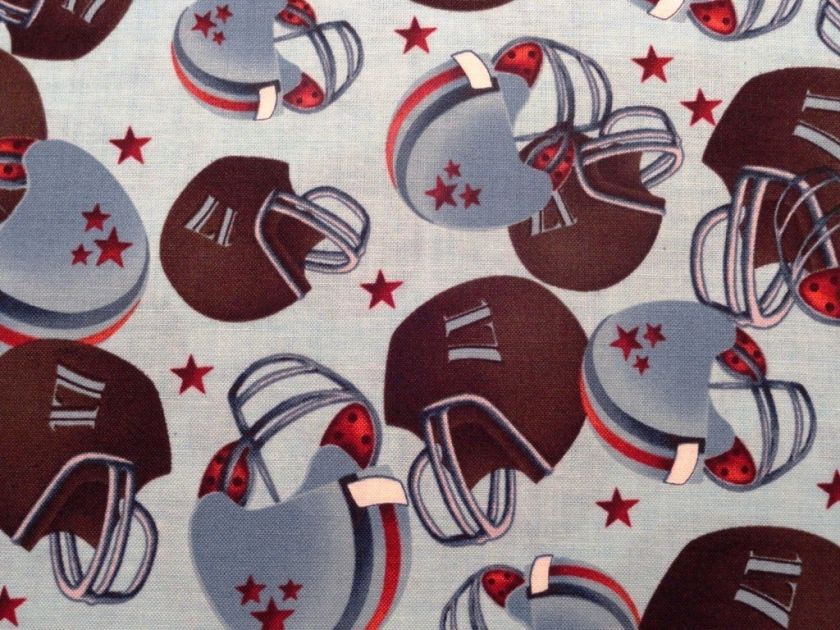 New Football Helmets Fabric BTY Sports Blue Equipment  