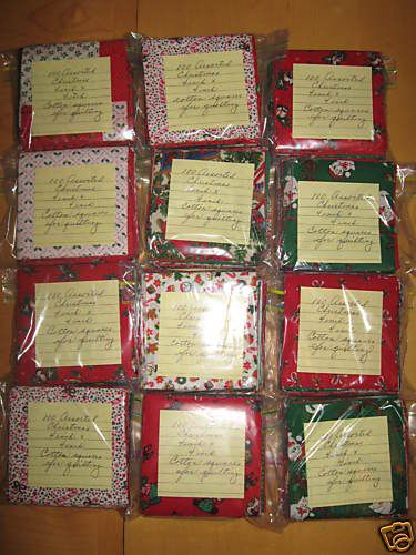 100 4x4 CHRISTMAS SMAll PRINT Quilting Squares Blocks  