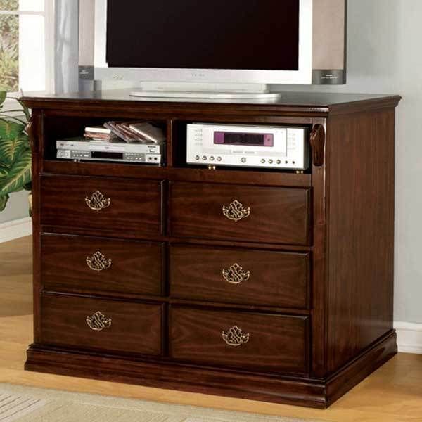 Tuscan Dark Pine Finish Media Chest TV Stand  