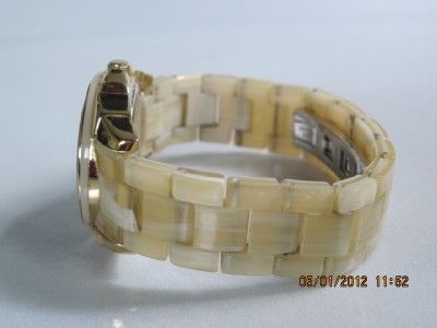 AK Anne Klein 10/9380 Womens Swarovski Crystal Goldtone Horn Plastic 