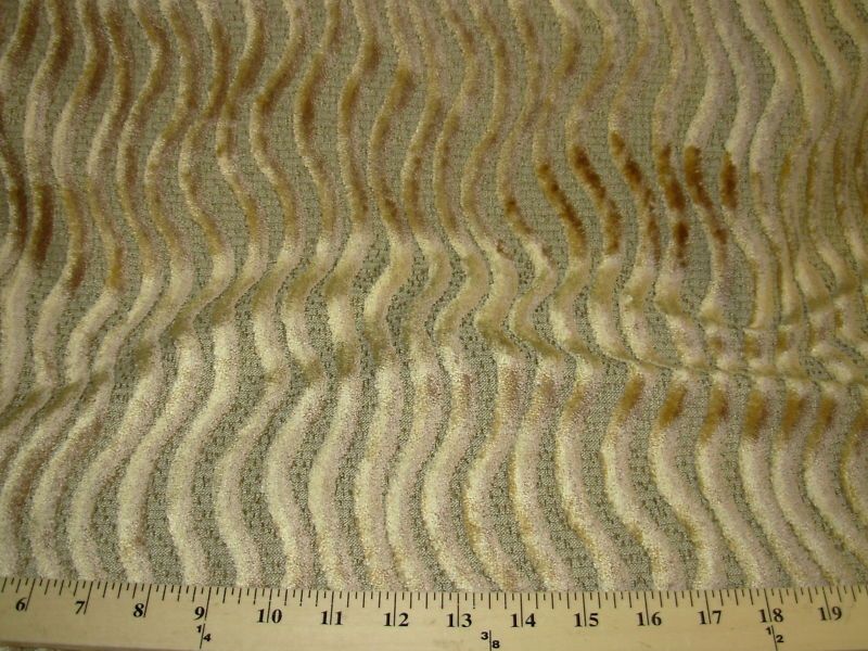 MODERN WAVES~CUT VELVET UPHOLSTERY FABRIC~6 YD  