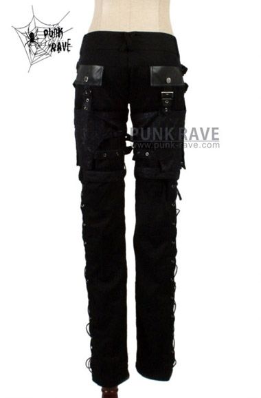 Gothic PUNK visual kei Rock street Rock Belt trousers pants S XXL FREE 