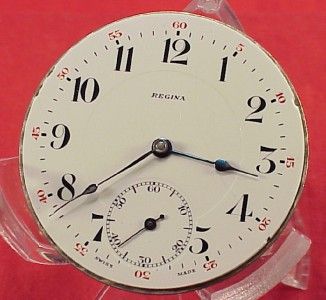 Vintage Regina Omega 43mm 16s Open Face 17 Jewels 2Adj.Pocketwatch 