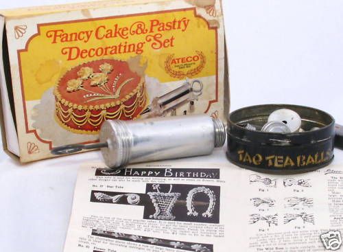 Vintage Cake & Pastry Decorating Set ATECO Made in USA  