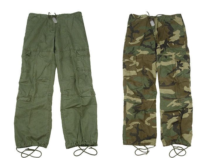 Girls Vintage Military Pratrooper 8 Pocket Cargo Pants  