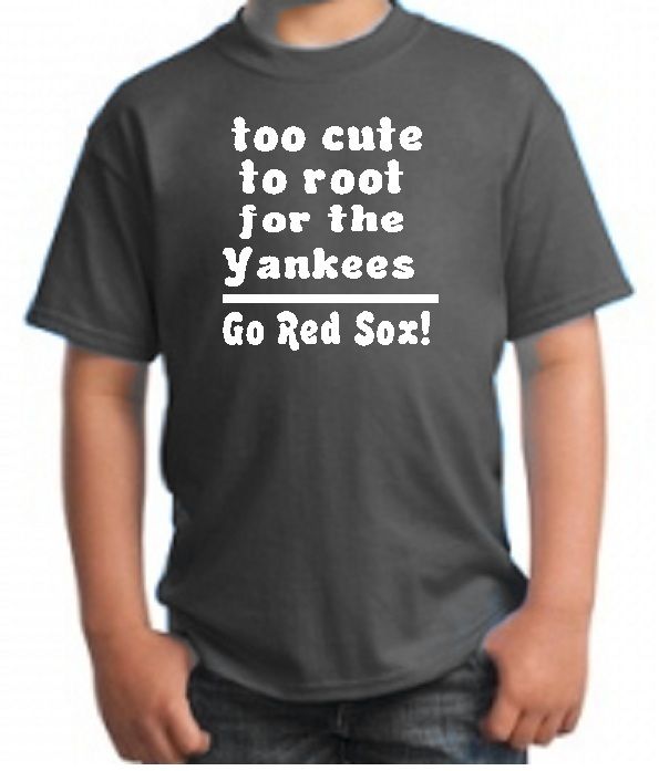 RED SOX HATE YANKEES CUTE BASEBALL SHIRT KID BOSTON FUN  