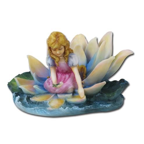 Little Girl on Petals Horizon Statue Figurine Josephine Wall 