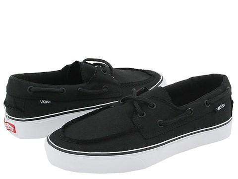 VANS Zapato Del Barco Black Boat Shoe Canvas Men  