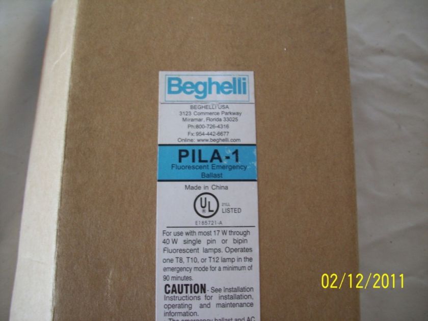 Florescent Ballast PILA 1 500 One Bulb T8 T12 Single  