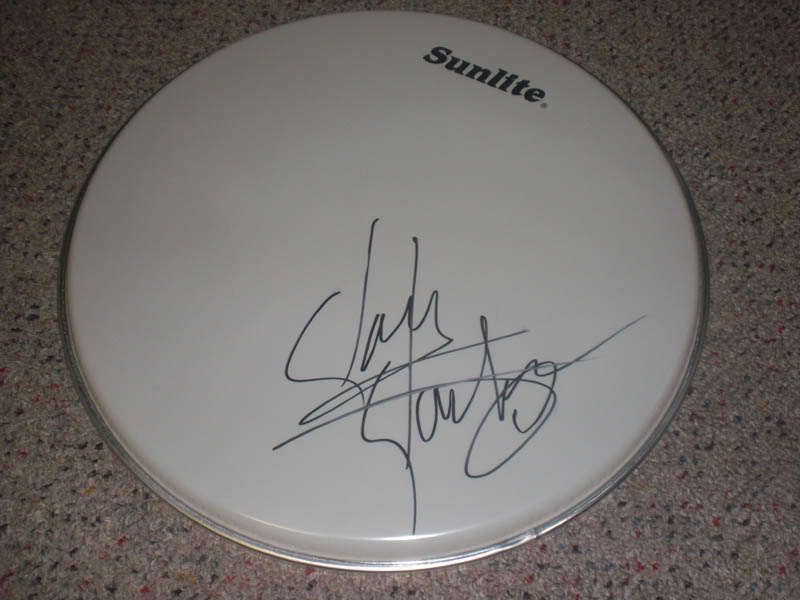 SIGNED JOEY JORDISON SLIPKNOT ZOMBIE DRUMHEAD PROOF C  