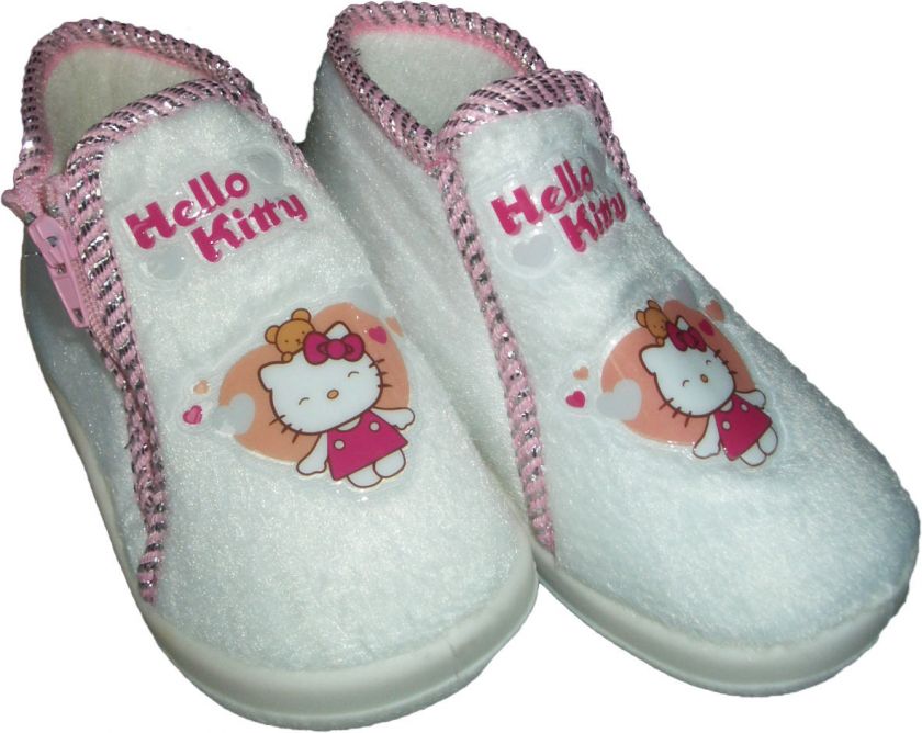 NEW Sanrio Hello Kitty Furry Zipper Bootie Shoes Sz 22  