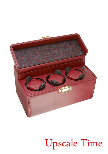 Scatola Del Tempo Rotori Red Three Holder Watch Winder  