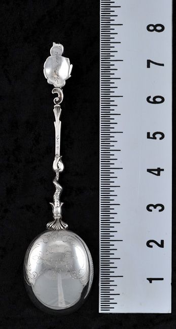 Antique German 800 Silver Richard Garten Dragon Spoon  