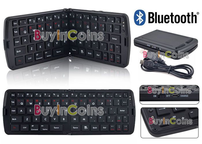   Fold Mini Bluetooth Keyboard for iPhone 4 iPad 2 Android Tablet PC