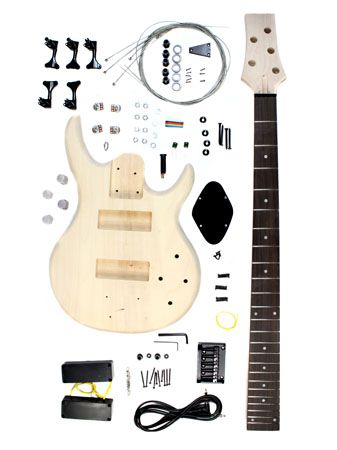 Unfinished 5 String Bass Guitar Kit Project DIY   New Five Make Your 