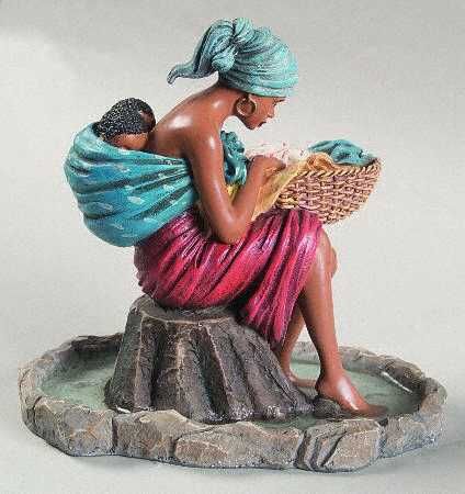 Roman AFRICAN AMERICAN THE RIVERSIDE Resin Figurine  