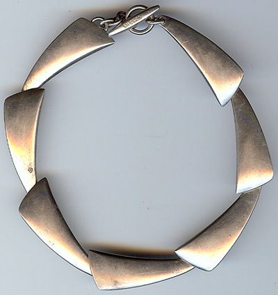   HOMESLAND NORWAY VINTAGE MODERNIST STERLING SILVER LINK BRACELET