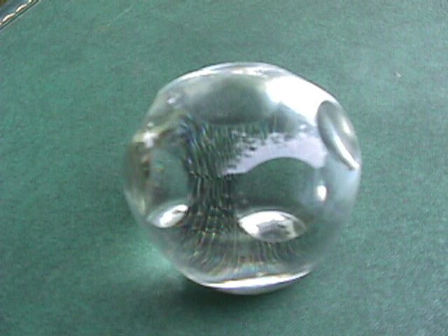 Clear glass faceted paperweight Pairpoint Glass Company  