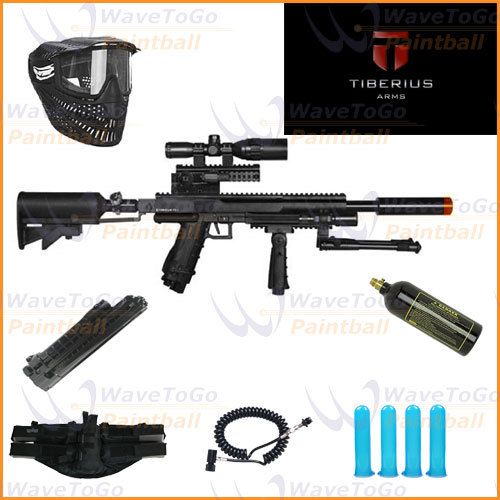 Tiberius Arms T9.1 Sniper FS Paintball Gun MEGA Combo  