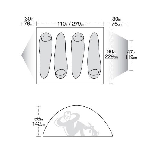 Big Agnes Flying Diamond 4 Tent & Footprint 2011 Model 4 Season 4 