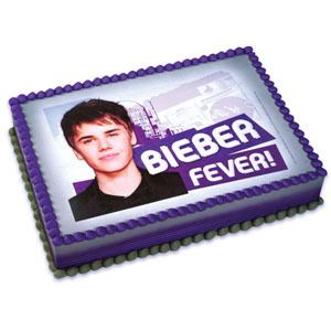 JUSTIN BIEBER EDIBLE PHOTO IMAGE BIRTHDAY CAKE KIT NEW  