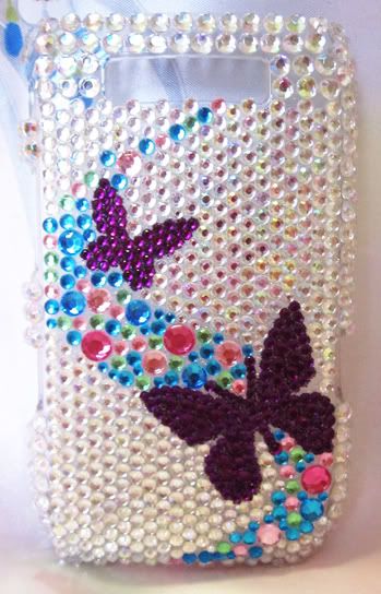 Blackberry Torch 9800 Rhinestone Butterfly Hard Case  