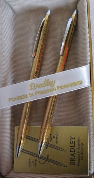 VINTAGE BRADLEY PEN pencil SET IN BOX  