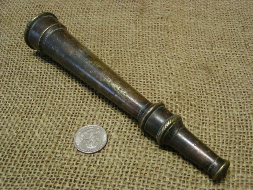 Vintage Brass Nozzle  Antique Old Spigot Hose Fireman  