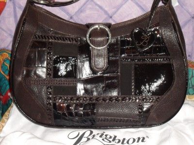 Brighton Brown PATCHWORK Shoulder Bag Handbag Purse NWT  