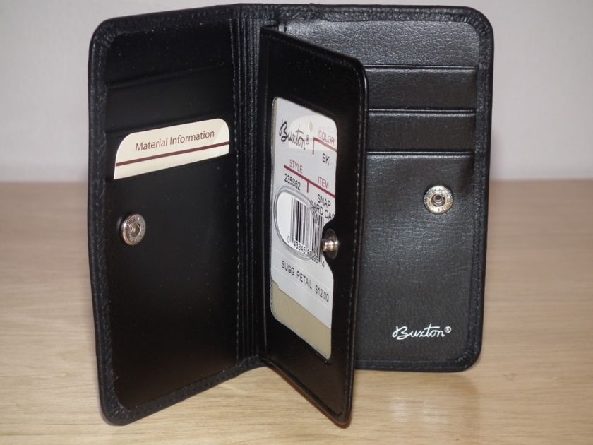 BUXTON LADIES DELUXE GENUINE LEATHER CARD HOLDER WALLET  