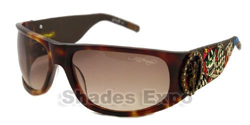 NEW ED HARDY SUNGLASSES EHS 044 TORTOISE LIVE TO RIDE  