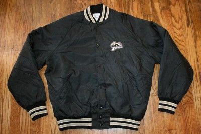   BRONCOS black snap JACKET Mens XL Hockey/Football/quilt lined  