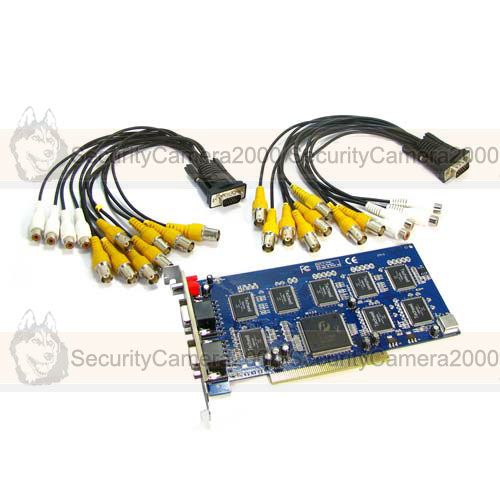 16CH Video 8CH Audio All RealTime Camera DVR Card H.264  