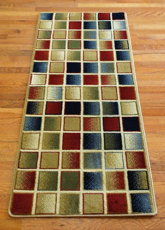 Checkerboard Carpet Rug Hallway Runner 5  