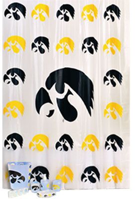 Iowa Hawkeyes 7pc Bathroom Shower Curtain & Bath Set  