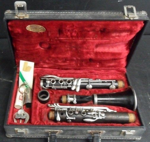 VINTAGE NORMANDY CLARINET WOOD WOODEN FRANCE 17837  