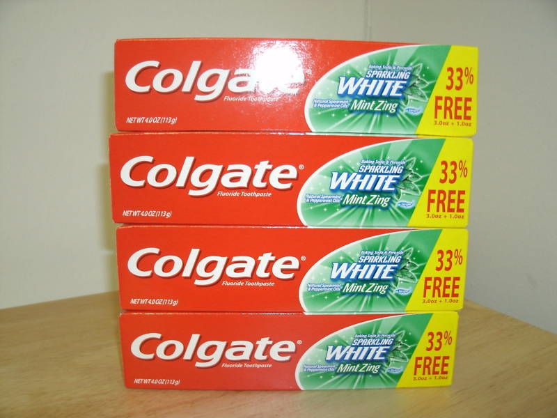 Pack Colgate Sparkling White Mint Zing  