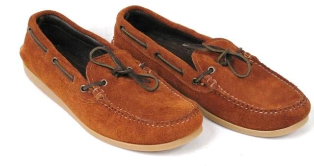 Crew Quoddy Camp Moccassins cognac size 12  