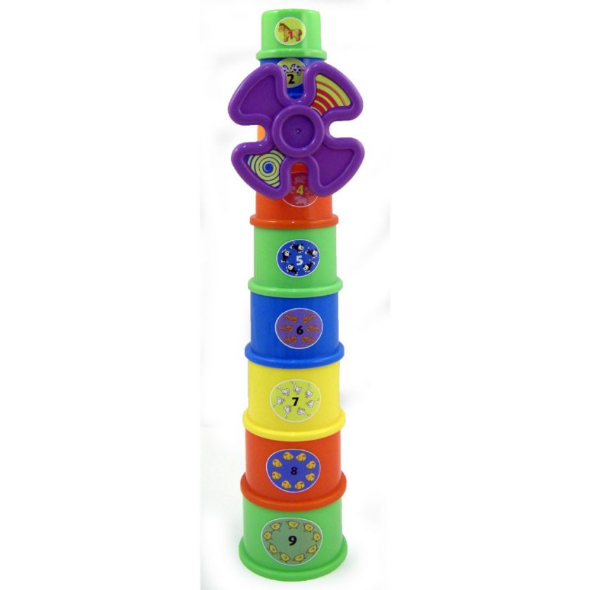 NEW Educational Windmill Stacking Cups Kids Toy Toddler  