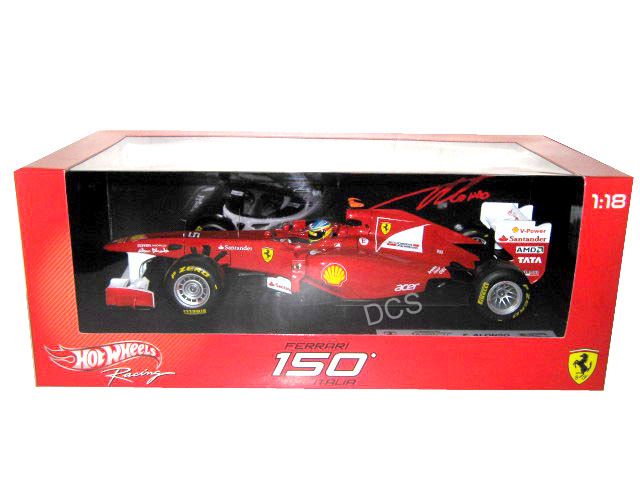 HOTWHEELS RACING 2011 F1 GP FERRARI F150 ITALIA FERNANDO ALONSO #5 1 