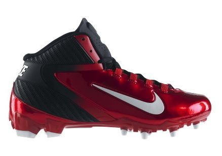   speed 3/4 TD football/lacrosse cleat/cleats red metallic blk  