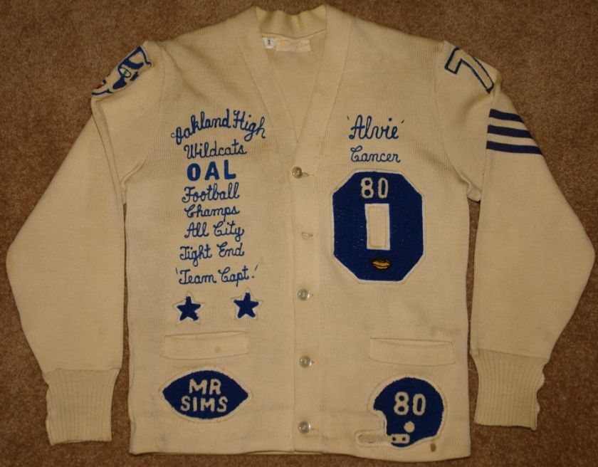 Oakland High School of Oakland, California letterman jacket and 